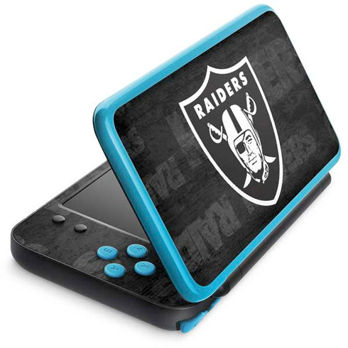 NFL Las Vegas Raiders Black & White Nintendo 2DS XL (2017) Skin